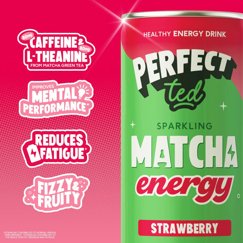 Perfect Ted Sparkling Matcha Energy Strawberry
