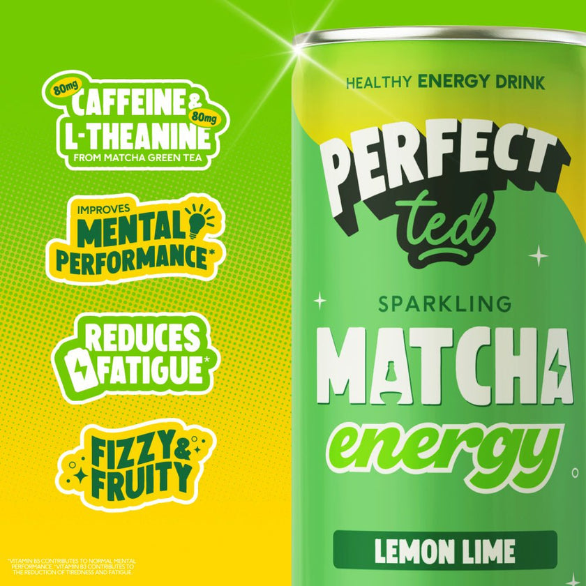 Perfect Ted Sparkling Matcha Energy Lemon Lime