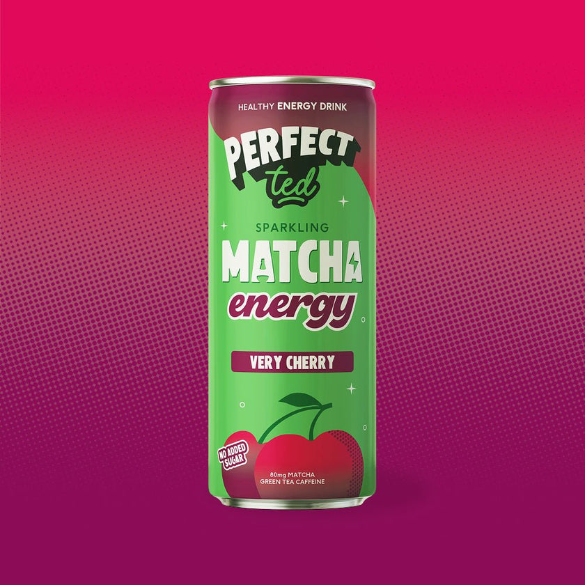 Perfect Ted Sparkling Matcha Energy Very Cherry