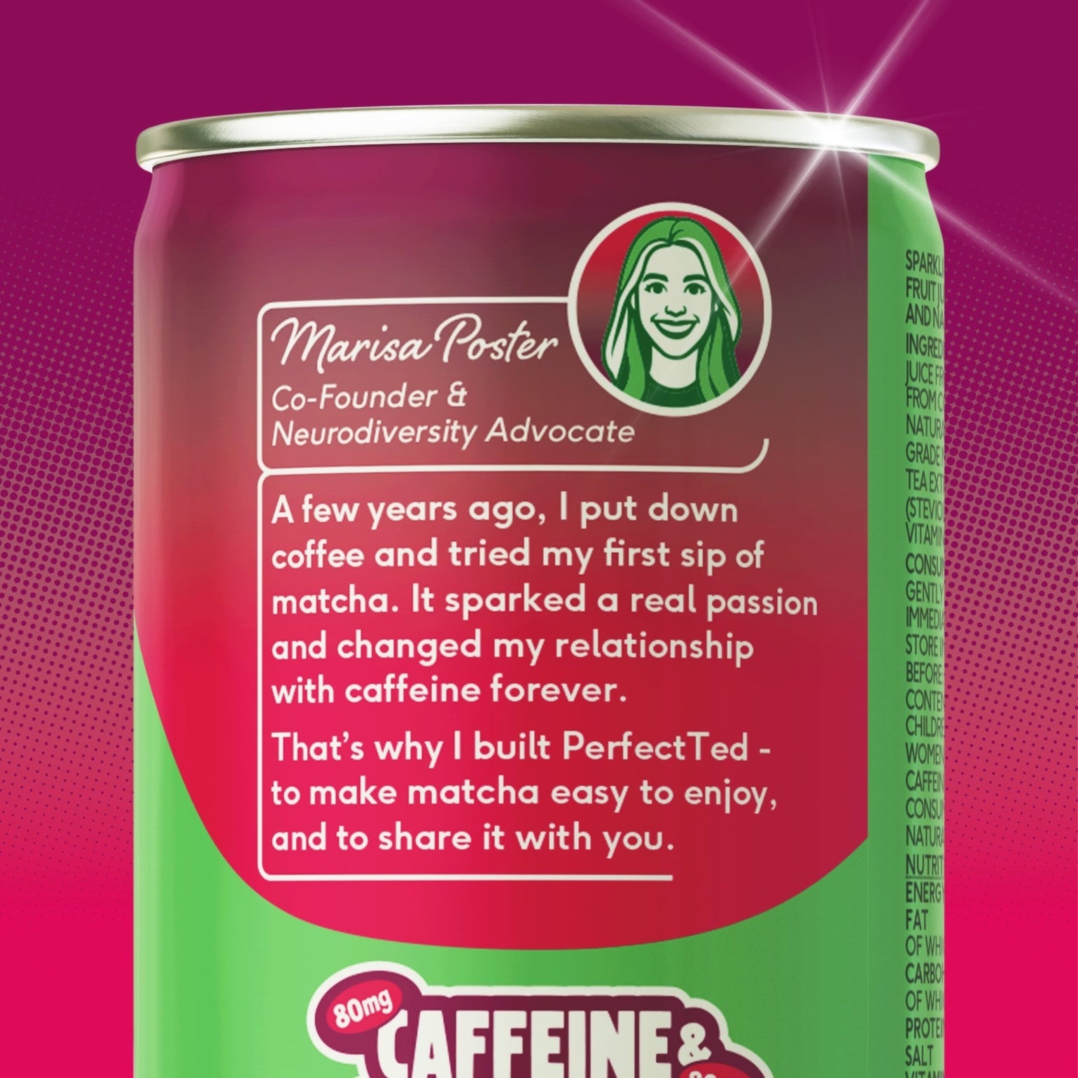 Perfect Ted Sparkling Matcha Energy Very Cherry