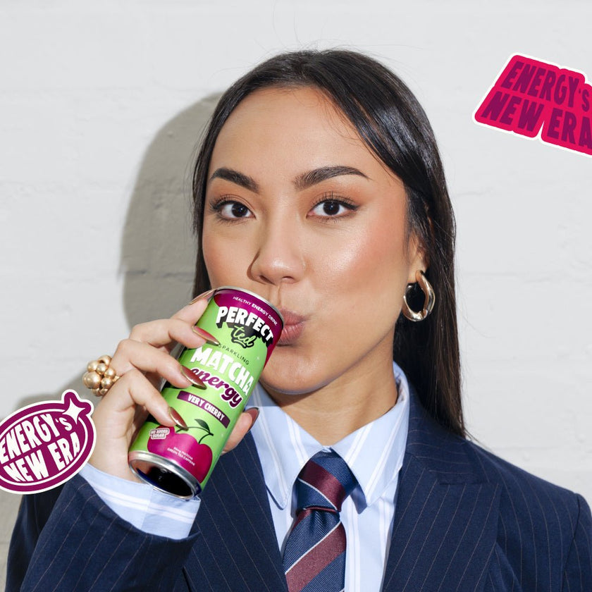 Perfect Ted Sparkling Matcha Energy Very Cherry