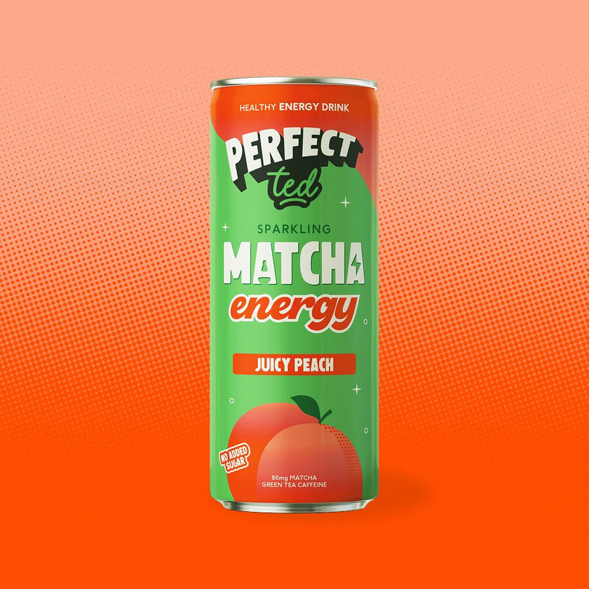 Perfect Ted Sparkling Matcha Energy Juicy Peach