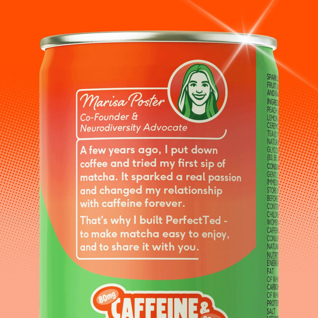 Perfect Ted Sparkling Matcha Energy Juicy Peach