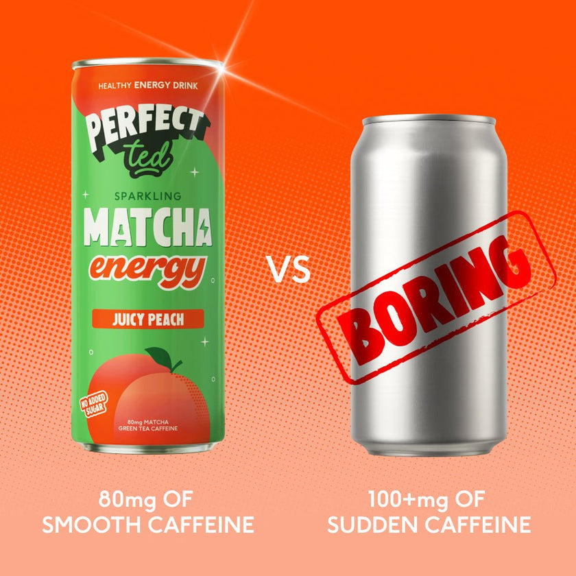 Perfect Ted Sparkling Matcha Energy Juicy Peach