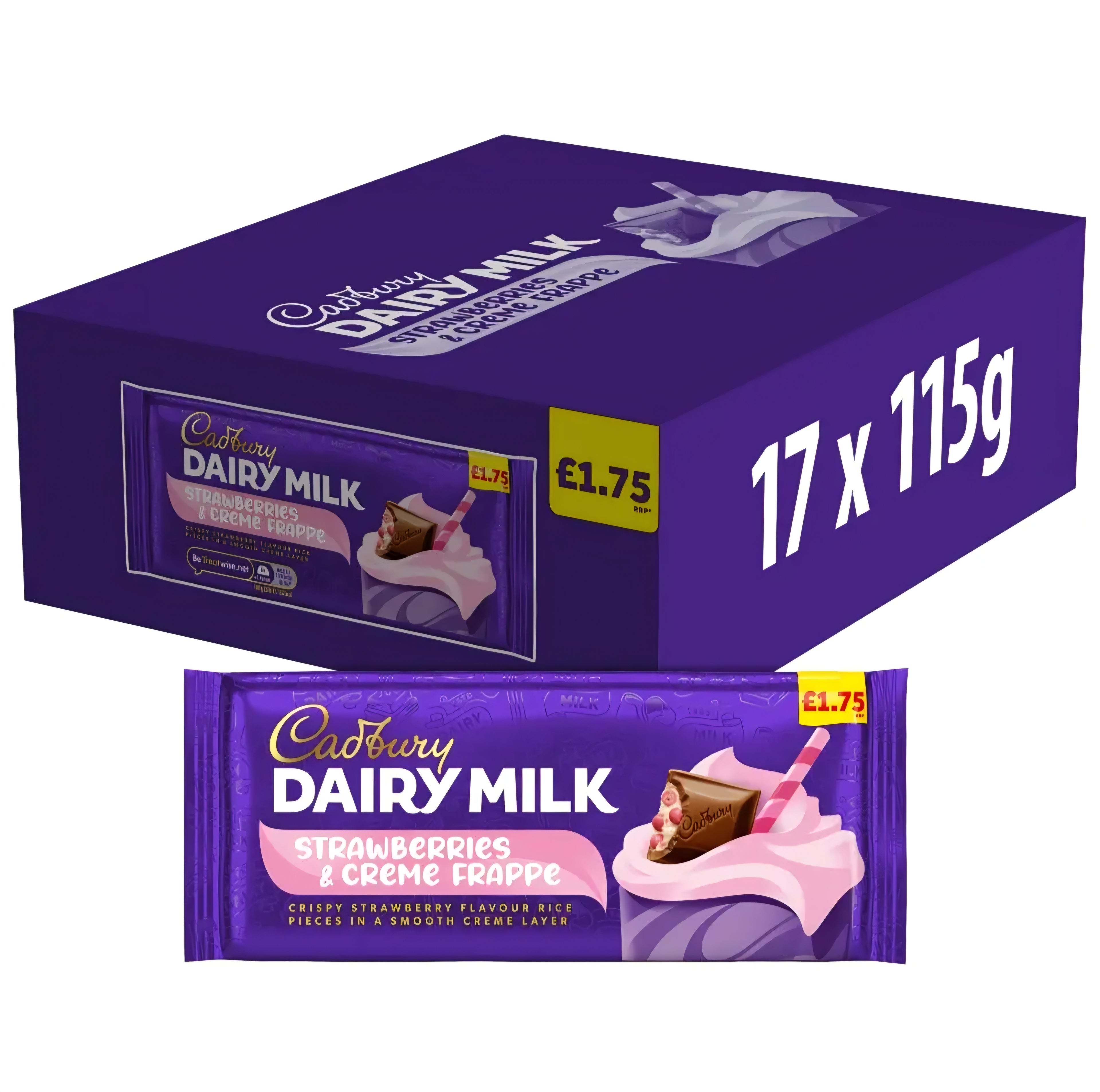 Cadbury Dairy Milk Strawberries & Creme Frappe