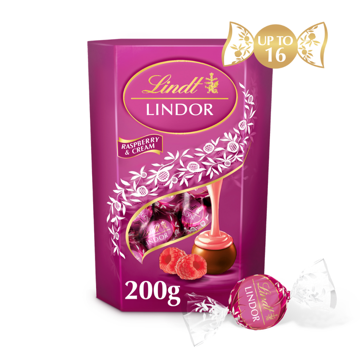 Lindt Lindor Raspberry & Cream 200g