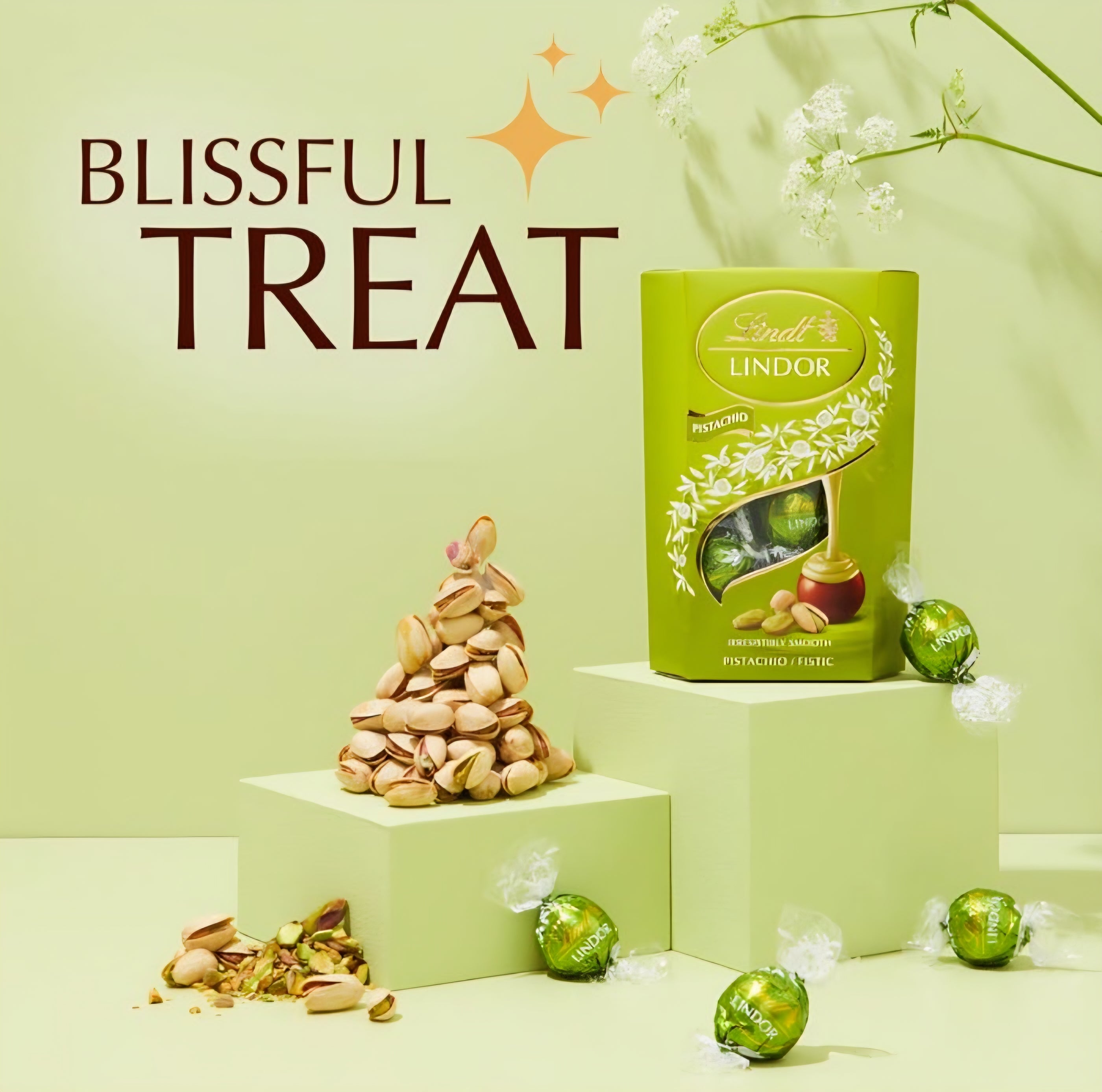 Lindt Lindor Pistachio Milk Chocolate Truffles 200g